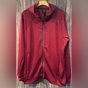 Oakley Performance Red Zip Up Hoodie Men’s Size 2XL